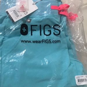 Figs scrubs neon blue